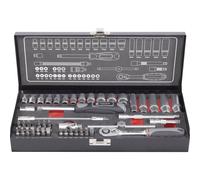 TOOLCRAFT Jeu de clés à douille métrique 1/4 (6.3 mm) 45 pièces 826386