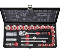 TOOLCRAFT Jeu de clés à douille métrique 3/8 (10 mm) 23 pièces 826373