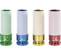 TOOLCRAFT Jeu de douilles à chocs renforcées 1/2\ (12.5 mm) 4 pièces 821580