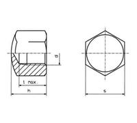 Toolcraft - M4 D917-stahl:a2k 194783 écrou Borgne Hexagonal M4 Acier Galvanisé 10 Pc(s) S59489