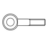 TOOLCRAFT Piton à visser 20 mm Acier zingué M5 50 pc(s)