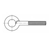 TOOLCRAFT Piton à visser 30 mm Acier zingué M5 50 pc(s)
