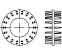 TOOLCRAFT Raccord pour bois Fonte malléable 135722 25 pc(s) (Ø) 115 mm