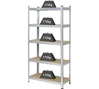 TOOLCRAFT Rayonnage Lourd TO-7863108 175 kg (l x H x P) 900 x 1800 x 400 mm métal, MDF traité par galvanisation galvani