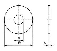 Toolcraft - Rondelle 5.3 Mm 15 Mm Acier Inoxydable A2 100 Pc(s) 5,3 D9021-a2 194719