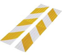 TOOLCRAFT RTS60/400-YL 1564044 Bande davertissement RTS argent, jaune (L x l) 40 cm x 60 mm 1 set