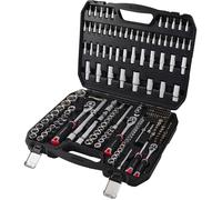 TOOLCRAFT Set dembouts et clés à douille 1/2, 1/4, 3/8 196 pièces TO-10674597