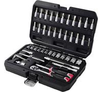 TOOLCRAFT Set dembouts et clés à douille 1/2, 1/4, 3/8 48 pièces TO-10675383