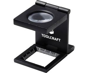 TOOLCRAFT TO-10182522 Compte-fils Grossissement: 10 x Lentille: (Ø) 19 mm