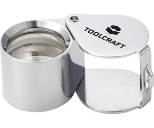 TOOLCRAFT TO-10182537 Loupe pliante Grossissement: 10 x Lentille: (Ø) 21 mm