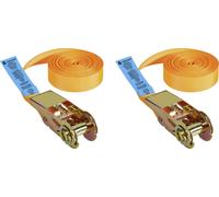 TOOLCRAFT TO-10246098 Force de traction LC : arrimage plaquant (simple/direct)=350 daN (L x l) 6 m x 25 mm à cliquet EN 12195-2