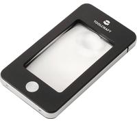 TOOLCRAFT TO-10283184 Loupe à main avec éclairage LED Grossissement: 2 x, 4 x Lentille: (Ø) 23 mm noir