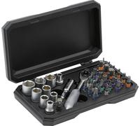 TOOLCRAFT TO-10351635 Boîte d'embouts avec mini cliquet embout