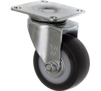 TOOLCRAFT TO-5137866 Roulette pivotante TPR 50 mm avec plaque de fixation Capacité de charge (max.): 50 kg