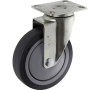 TOOLCRAFT TO-5137917 Roulette pivotante TPR 100 mm avec plaque de fixation Capacité de charge (max.): 65 kg