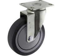 TOOLCRAFT TO-5137917 Roulette pivotante TPR 100 mm avec plaque de fixation Capacité de charge (max.): 65 kg