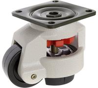 TOOLCRAFT TO-5137965 Roulette pivotante réglable 62 mm avec plaque de fixation Capacité de charge (max.): 500 kg