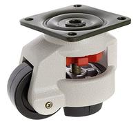 TOOLCRAFT TO-5137965 Roulette pivotante réglable 62 mm avec plaque de fixation Capacité de charge (max.): 500 kg