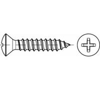 TOOLCRAFT TO-5377647 Vis à tôle à têtes fraisées bombées 60 mm cruciforme acier inoxydable A2 200 pc(s)
