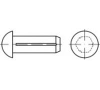 TOOLCRAFT TO-5378982 Clou cannelé à tête bombée 2 mm acier inoxydable A2 100 pc(s)