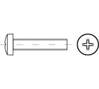 TOOLCRAFT TO-5430897 Vis cylindrique à tête bombée M3 6 mm cruciforme acier étamé par galvanisation 200 pc(s)