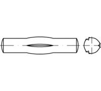 TOOLCRAFT TO-5438055 Goupille cannelée bombée 4 mm acier 100 pc(s)