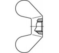 TOOLCRAFT TO-5447433 Écrou à oreilles M10 DIN 315 laiton 100 pc(s)