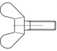 TOOLCRAFT TO-5447454 Vis à oreilles M4 10 mm DIN 316 laiton 100 pc(s)