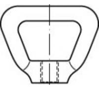 TOOLCRAFT TO-5454792 Écrou à anneau pour sangle M6 80704 laiton 10 pc(s)