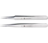 TOOLCRAFT TO-5861034 Jeu de pinces brucelles 2 pièces pointue, très fine 120 mm