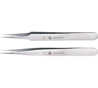 Toolcraft Jeu de pinces brucelles TO-5861034 2 pièces pointues, très fines 120 mm