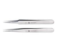 TOOLCRAFT TO-5861034 Jeu de pinces brucelles 2 pièces pointue, très fine 120 mm