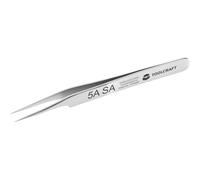 TOOLCRAFT TO-5861043 Pince brucelle de précision 1 pièce 5a SA pointue, très étroite, extra-fine, pointe en forme de faucille, décalée de 30° 120 mm