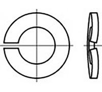 TOOLCRAFT TO-6854325 Rondelle Grower Ø intérieur: 6 mm DIN 128 Acier à ressort galvanisé 1000 pc(s)