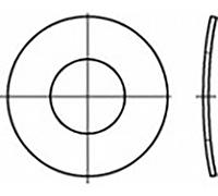 TOOLCRAFT TO-6854487 Rondelle élastique Ø intérieur: 2.6 mm DIN 137 Acier à ressort galvanisé 1000 pc(s)