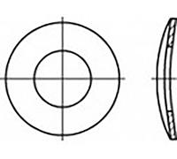 TOOLCRAFT TO-6854544 Rondelle élastique Ø intérieur: 18 mm DIN 137 Acier à ressort galvanisé 250 pc(s)