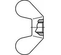 TOOLCRAFT TO-6854604 Écrou à oreilles M8 DIN 315 Fonte malléable galvanisé 100 pc(s)