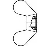 TOOLCRAFT TO-6854607 Écrou à oreilles M10 DIN 315 Fonte malléable galvanisé 100 pc(s)