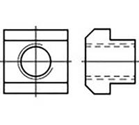 TOOLCRAFT TO-6855258 Tasseau pour rainures en T M16 DIN 508 acier trempé 10 pc(s)
