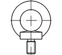 TOOLCRAFT TO-6855678 Vis à œillet M6 DIN 580 acier galvanisé 25 pc(s)