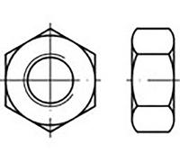 TOOLCRAFT TO-6861093 Écrou hexagonal M2.6 DIN 934 acier inoxydable V2A A2 100 pc(s)