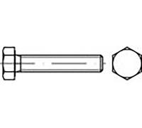 TOOLCRAFT TO-6861837 Vis hexagonale M18 100 mm 6 pans extérieurs DIN 961 acier 25 pc(s)
