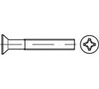 TOOLCRAFT TO-6863295 Vis à tête fraisée M3 6 mm cruciforme DIN 965 acier inoxydable V2A A2 200 pc(s)
