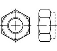 TOOLCRAFT TO-6864675 Écrou hexagonal M6 DIN 985 acier inoxydable V2A A2 100 pc(s)