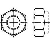TOOLCRAFT TO-6864693 Écrou hexagonal M3 DIN 985 acier inoxydable V4A A4 100 pc(s)