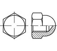 TOOLCRAFT TO-6866901 Écrou borgne hexagonal M5 DIN 1587 acier inoxydable V4A A4 50 pc(s)