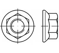 TOOLCRAFT TO-6866979 Écrou hexagonal avec bride M20 acier 50 pc(s)