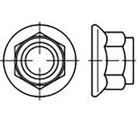 TOOLCRAFT TO-6866985 Écrou hexagonal avec bride M12 acier galvanisé 100 pc(s)
