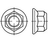 TOOLCRAFT TO-6866988 Écrou hexagonal avec bride M10 acier galvanisé 100 pc(s)