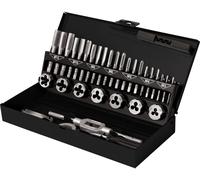 TOOLCRAFT TO-7015521 Kit de taraudage 32 pièces acier M3 x 0.50 , M4 x 0.70 , M5 x 0.80 , M6 x 1, M8 x 1.25, M10 x 1.50, M12 x 1.75